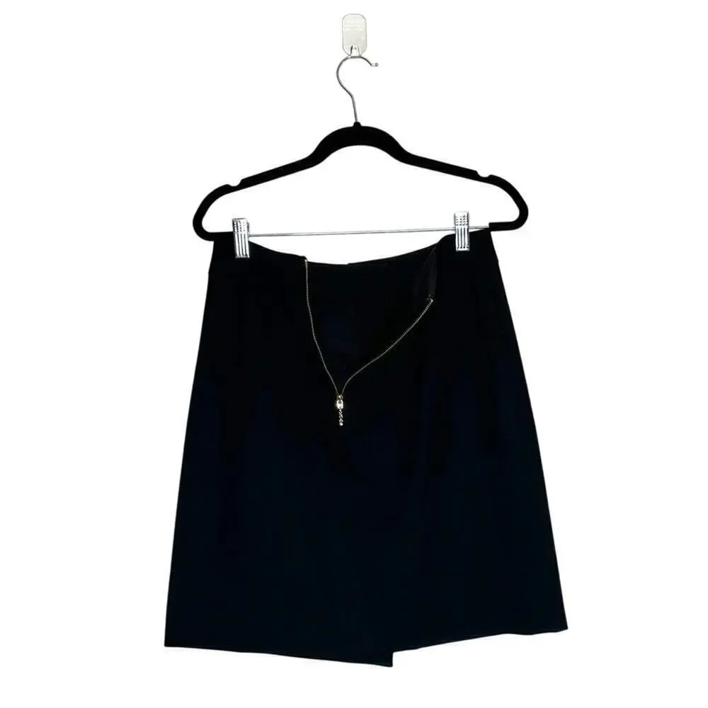 Kate Spade Pleated Button Down Wool Skirt Women's Black Size 4
